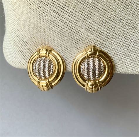 givenchy gold drop earring 1978|givenchy gold earrings vintage.